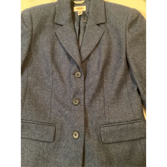 Talbots 100% Wool Tweed Blazer Jacket Sz 8 Vintage Lined Made in Italy - Picture 6 of 7